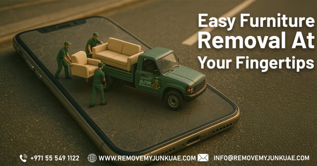 Take my junk service collecting used items from a residential building